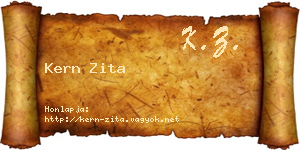 Kern Zita névjegykártya